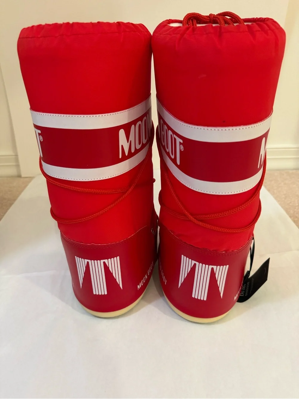 Moon Boot Red Women’s Winter Lace-Up Snow Boots